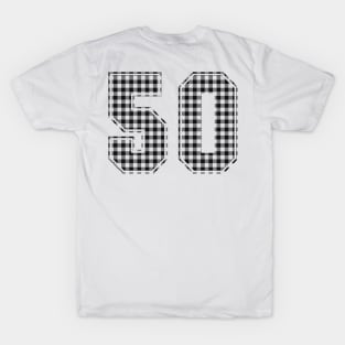 Plaid Number - 50 - Dark T-Shirt